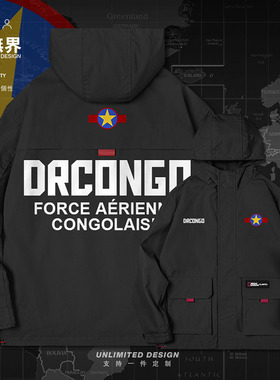 刚果民主DR Congo衣服连帽夹克男女飞行员外套潮牌春秋装设 无界