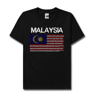 马来西亚Malaysia印花纯棉短袖T恤男女国家队足球衣服夏装设 无界
