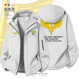 巴西空军Brazil加厚棉服男女军迷学生个性 无界 潮印花棉袄外套设