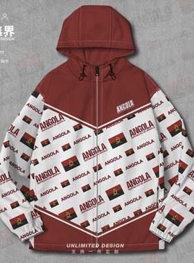 安哥拉Angola国旗徽章夹克棉服男女立领潮牌加厚秋装棉衣设 无界