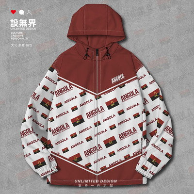 安哥拉Angola国旗徽章棉服男夹克