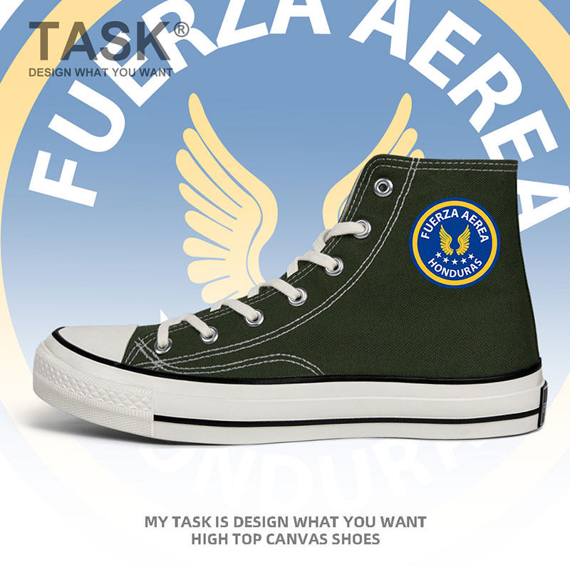 洪都拉斯honduras空军高帮帆布鞋男女系带硫化鞋国家新款设 无界
