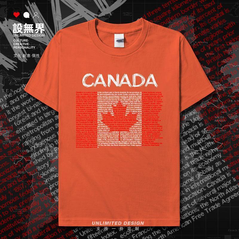 加拿大纯棉短袖t恤男女衣服canada国家队服枫叶学生宽松夏设 无界