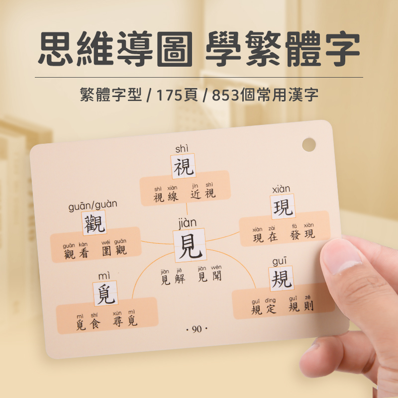 香港儿童思维导图繁体字学习