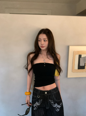 HOLDER ME 纯色抹胸辣妹上衣女2026夏季新款性感显瘦韩版上衣5560