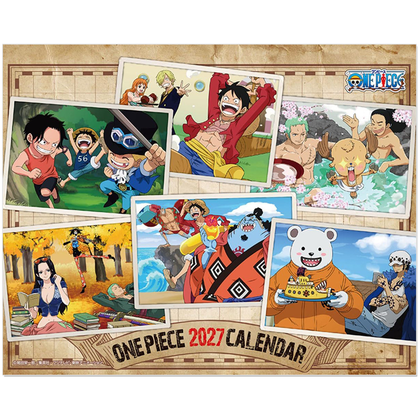 预售 海贼王2027年台历日历 桌上 ONE PIECE 2027年カレンダー Calendar 尾田荣一郎