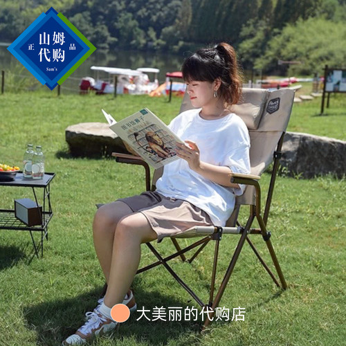 Timber Ridge 高背腰托椅户外折叠椅便携式露营椅子野餐钓鱼椅