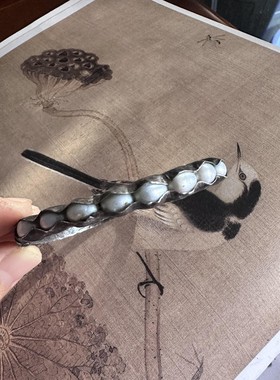 特价  海水珍珠镶99银做旧复古手镯