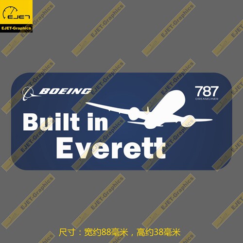 波音787builtiteverett徽章防水
