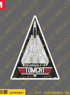 美海军F-14TOMCAT纪念装饰新款徽章贴车贴行李箱贴笔记本帖B