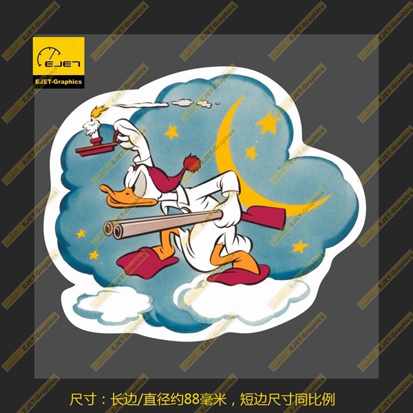 第415夜间战斗机中队标志个性新款笔记本贴纸车贴行李箱贴