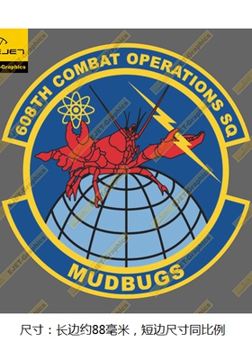 第608作战行动中队个性贴纸异形贴新潮贴行李箱贴车贴