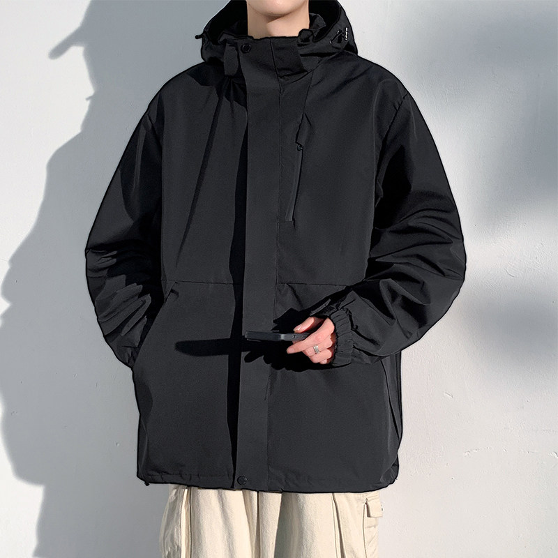 冲锋衣男女冬三合一宽松休闲外套