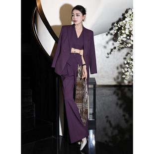 2026秋季欧美法式商务时尚气质三件套美业职业女装套装西服西装潮