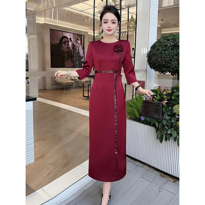 高定礼服喜妈妈优雅礼服连衣裙