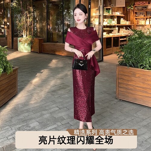 喜婆婆喜妈妈礼服高贵连衣裙