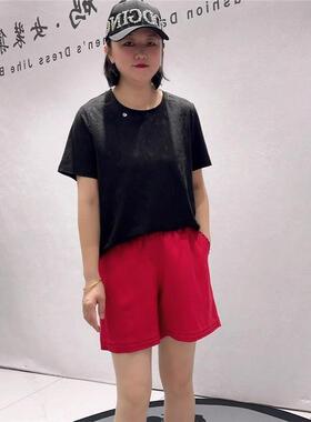 时尚潮流芮娜依莲9225夏季短袖衫大码女装胖妹妹宽松显瘦气质衫