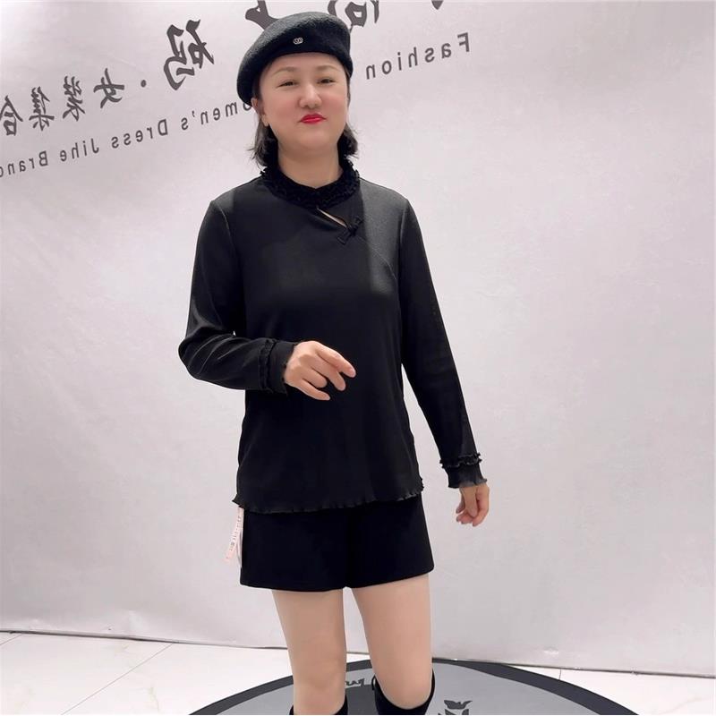 2026春季新芮娜依莲上衣国风衫大码女装胖妹妹气质衫200斤T恤5528