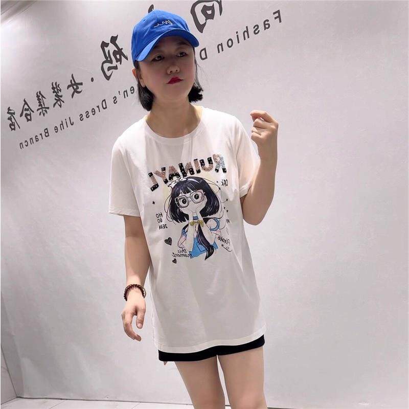 芮娜依莲时尚胖mmT恤2026夏装1719一手长美背短袖加大码女装减龄T
