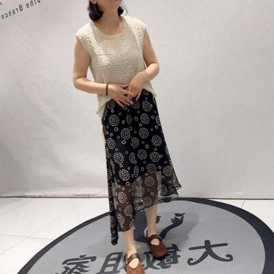 2026夏装芮娜依莲时尚加肥加大码女装6506半身裙宽松显瘦雪纺裙