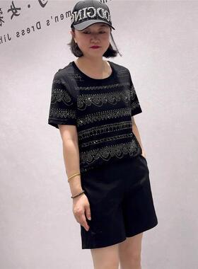 2026夏季新款欧货T恤蓝鲸之吻3413短袖T加大码女装胖妹妹显瘦衫
