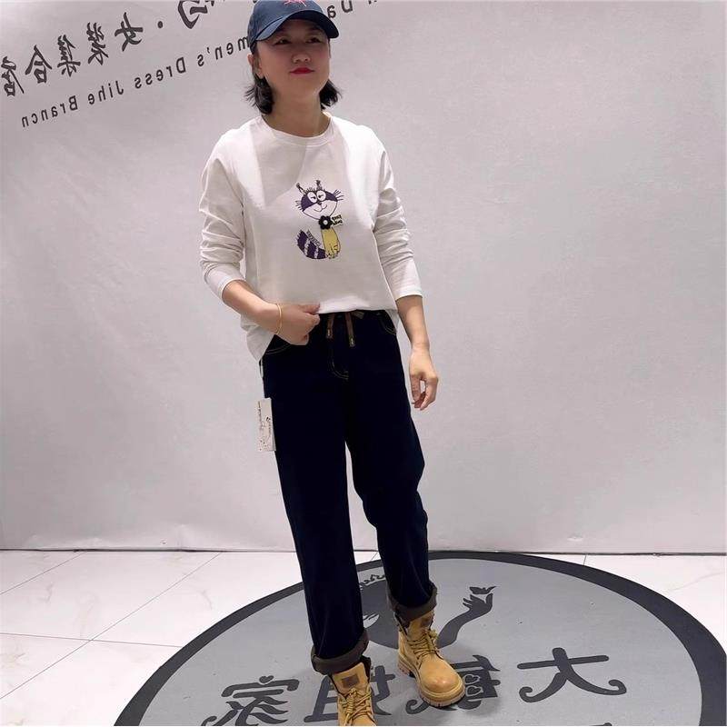 女权贵族2026年货初春大码T恤衫加肥加大胖mm气质衫200斤打底1623