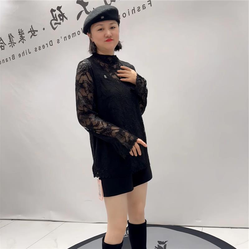 2026春装新款上衣T恤加大码女装加肥加大气质衫200斤打底衫1572