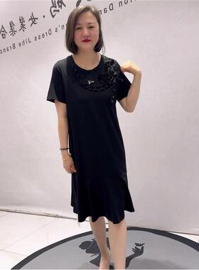 女权贵族裙2026夏装新款3531连衣裙大码女装加肥加大显瘦鱼尾裙