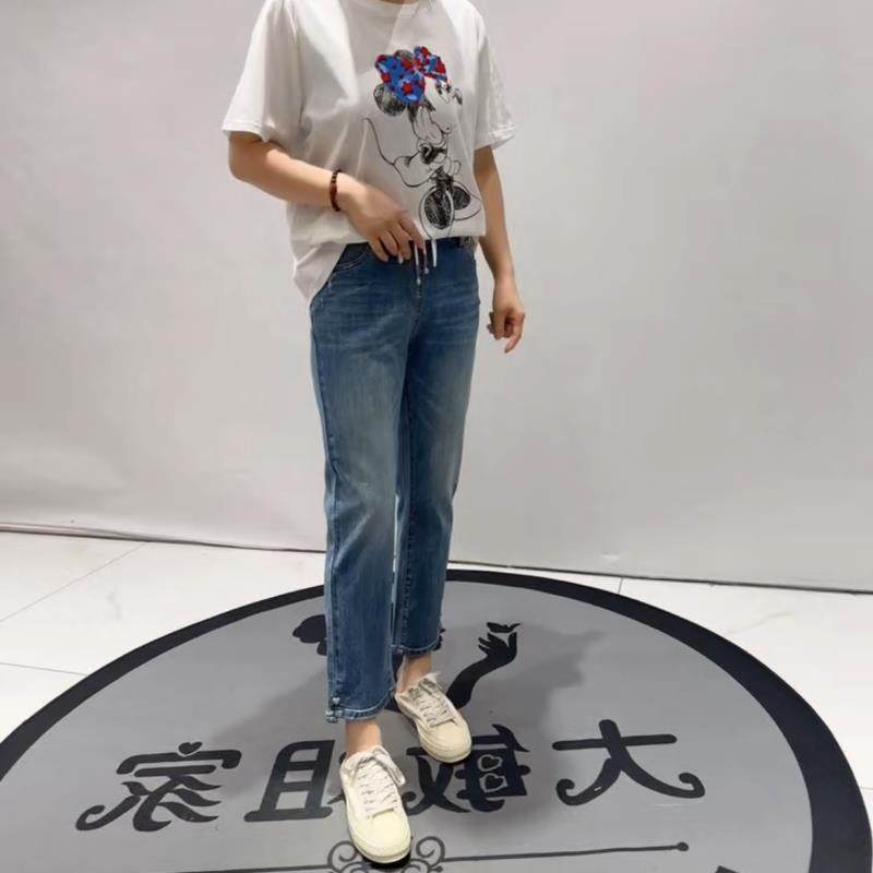 2026年货新款春柏菲蒂8870大码女装胖mm松紧腰200斤裤女裤牛仔裤,女装/女士精品,大码裤装,淘宝优惠券,粉丝福利购,淘宝优惠卷