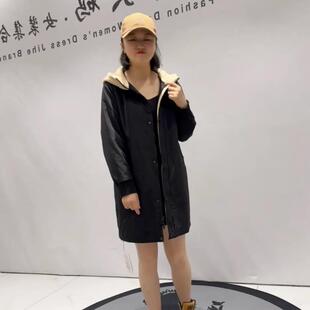 孤品特价大码女装胖mm初冬2025年卫衣棉显瘦中长棉服外套25556