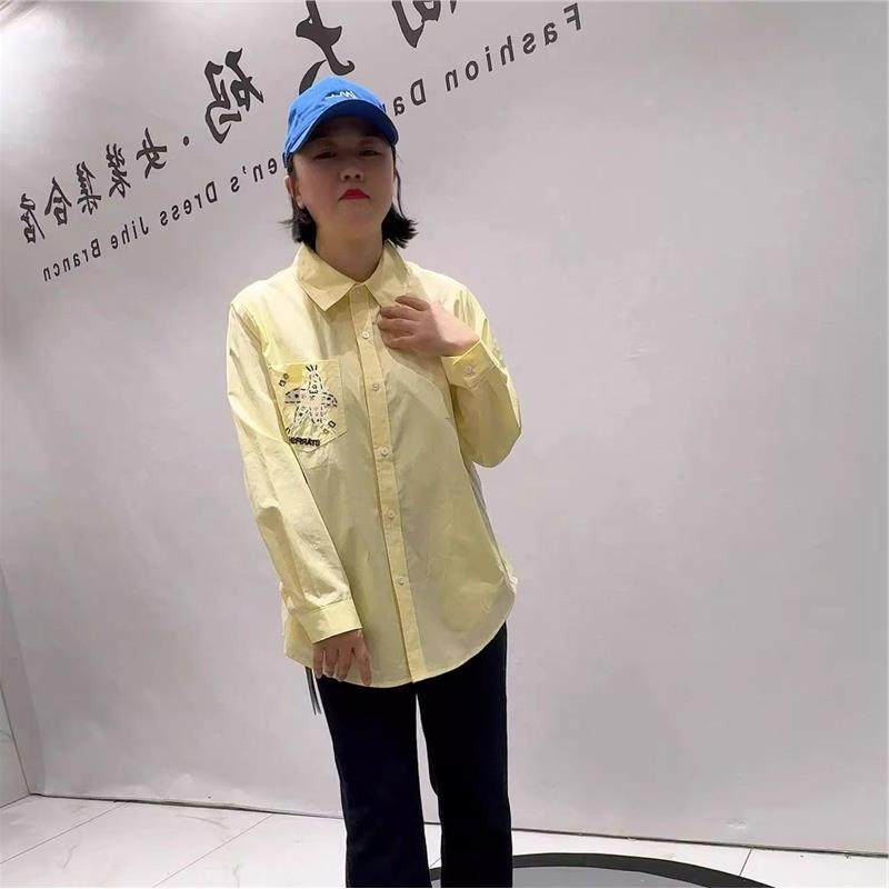 针丝缘2026春装6208开衫衬衫加大女装加肥加大减龄显瘦休闲衬衣潮