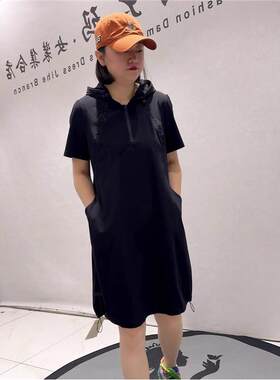女权贵族大码连帽连衣裙夏装