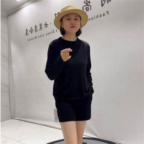 女权贵族2026秋装T恤6228针织衫加肥加大码女装200斤显瘦气质衫潮