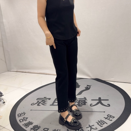 2026新款秋冬胖mm裤子89035柏菲蒂拉绒牛仔裤大码女装显瘦裤女裤
