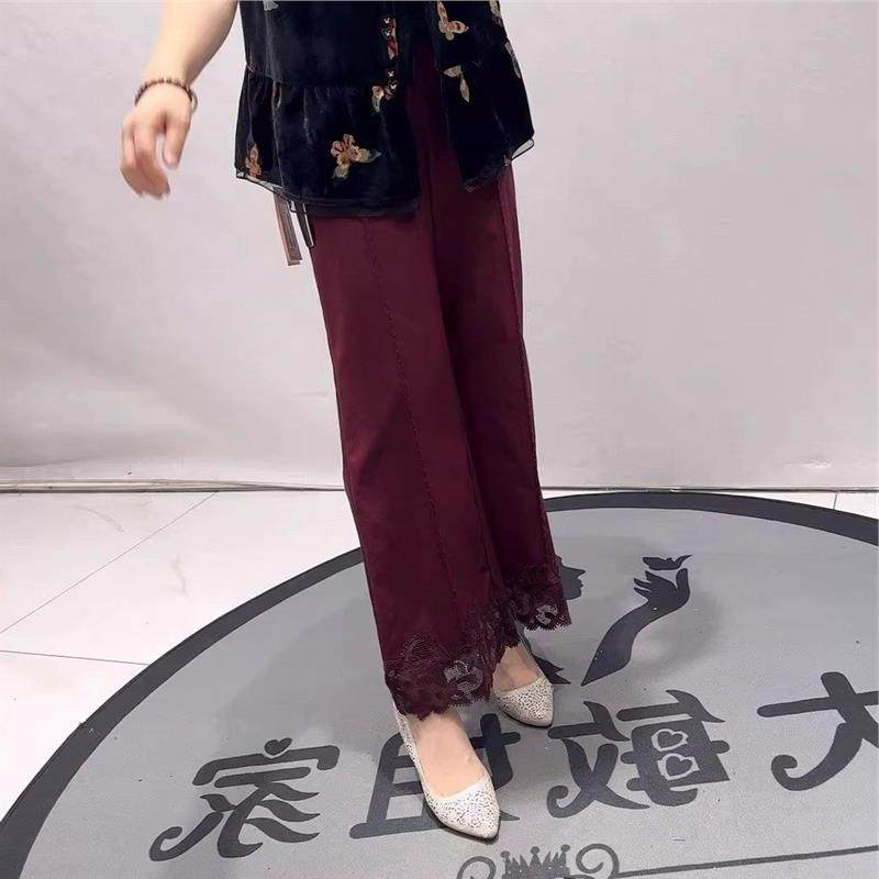 2026春装新针丝缘时尚潮流女人味洋气女裤大码女装200斤裤子1332,女装/女士精品,大码裤装,淘宝优惠券,粉丝福利购,淘宝优惠卷