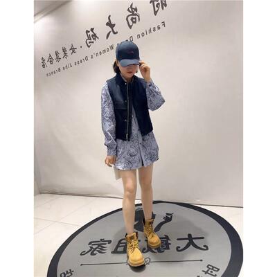 2026初夏新款一生水大码打底上衣26020立体剪裁遮肉马甲胖mmT恤