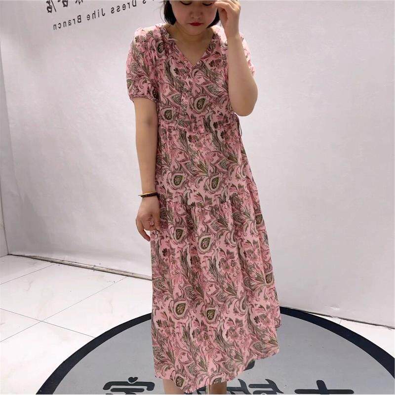 女权贵族时尚大码女装连衣裙2026夏装31188胖妹妹显瘦气质裙子