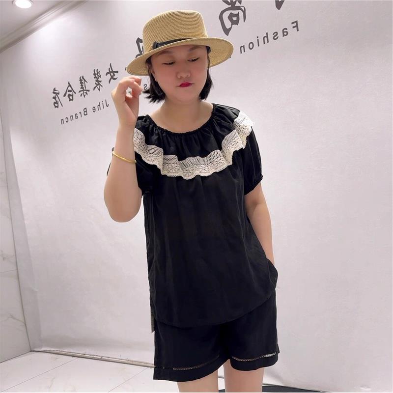 2026夏季女权贵族时尚加肥加大码女装31109短袖衫200斤显瘦上衣