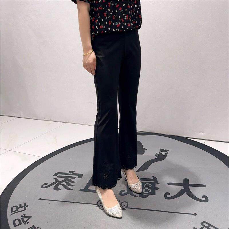 2026夏季新芮娜依莲潮流时装裤5703女裤大码女装宽松显瘦微喇女裤