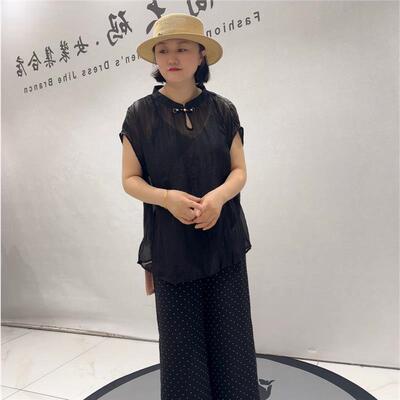 2026夏芮娜依莲打底5206旗袍衫宽松衫加肥加大码女胖mm时尚T恤
