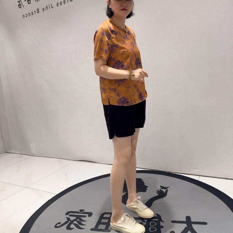 2026夏季2026蓝鲸之吻2166短裤加肥加大肥大时尚潮流显瘦女裤打底