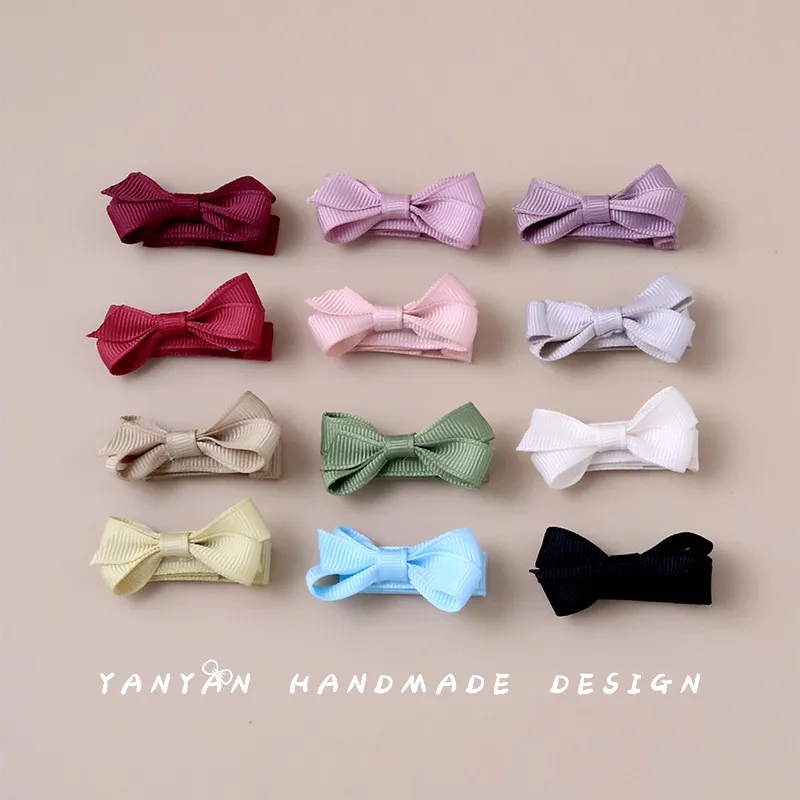 迷你婴儿发夹儿童经典蝴蝶结洋气女宝宝刘海夹公主不伤发发饰头饰