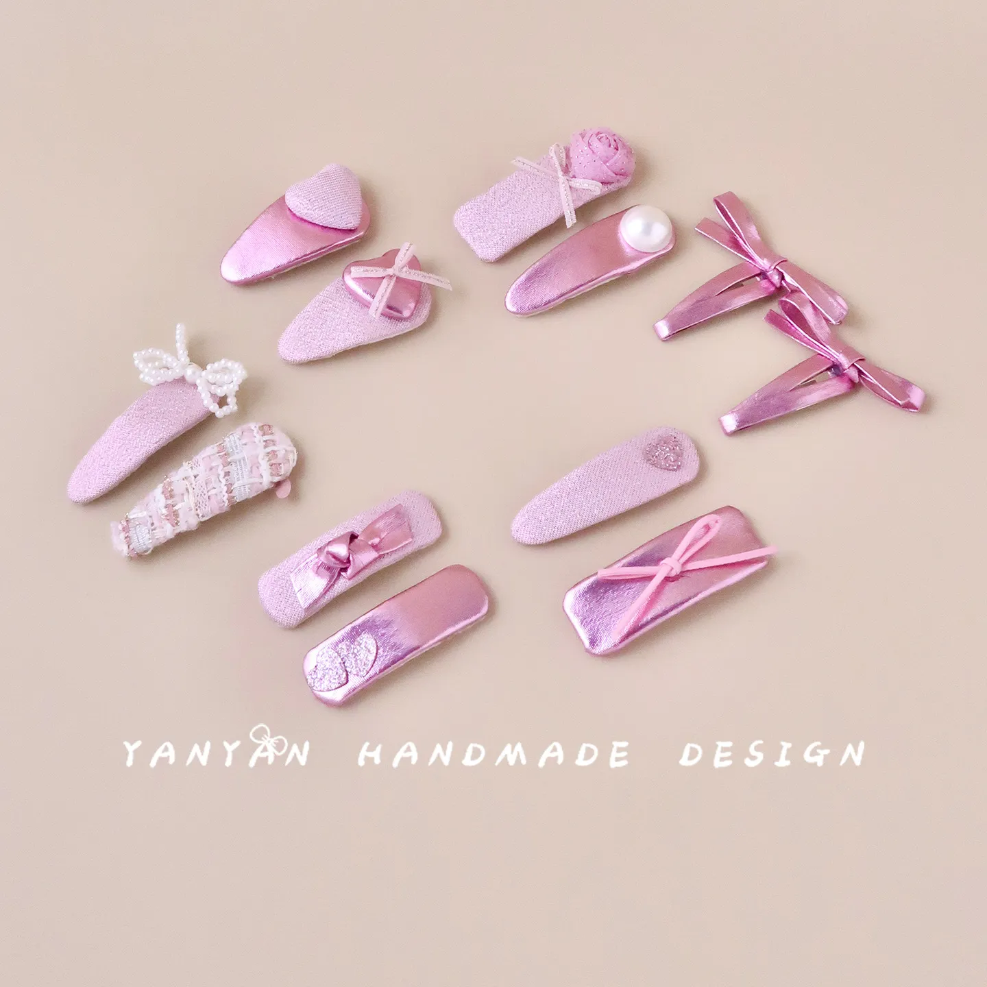 粉色亮皮甜美BB夹儿童刘海发夹可爱蝴蝶结宝宝不伤发碎发边夹