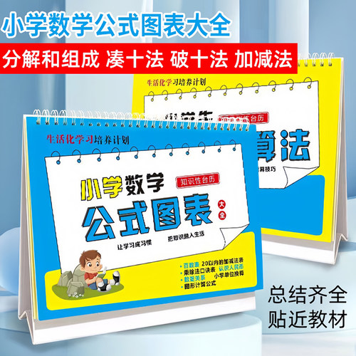 小学数学公式台历图表大全挂图