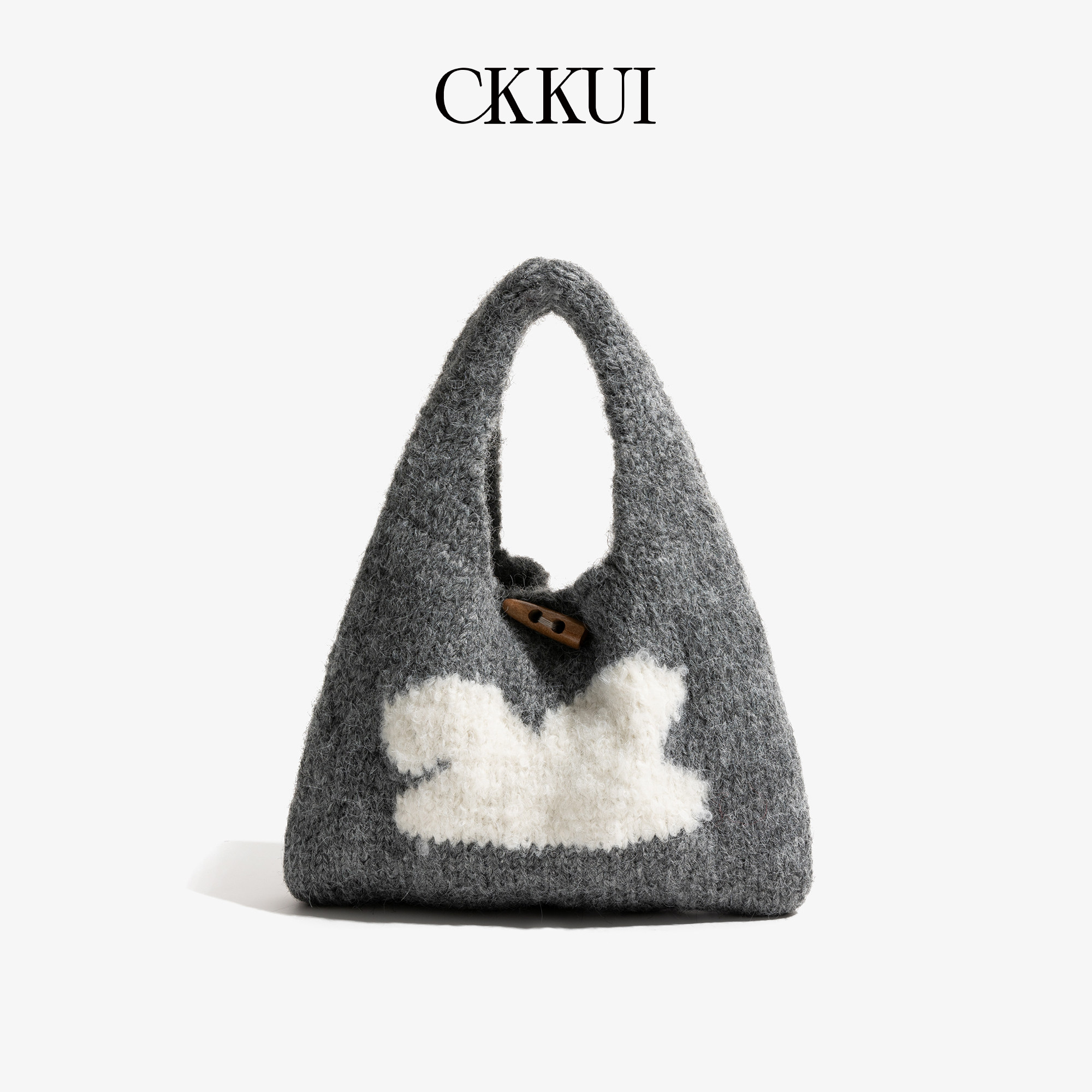 CKKUI 复古毛线编织飞鸟女包2025冬季针织包慵懒风通勤可爱手提包,箱包皮具/热销女包/男包,托特包,淘宝优惠券,粉丝福利购,淘宝优惠卷