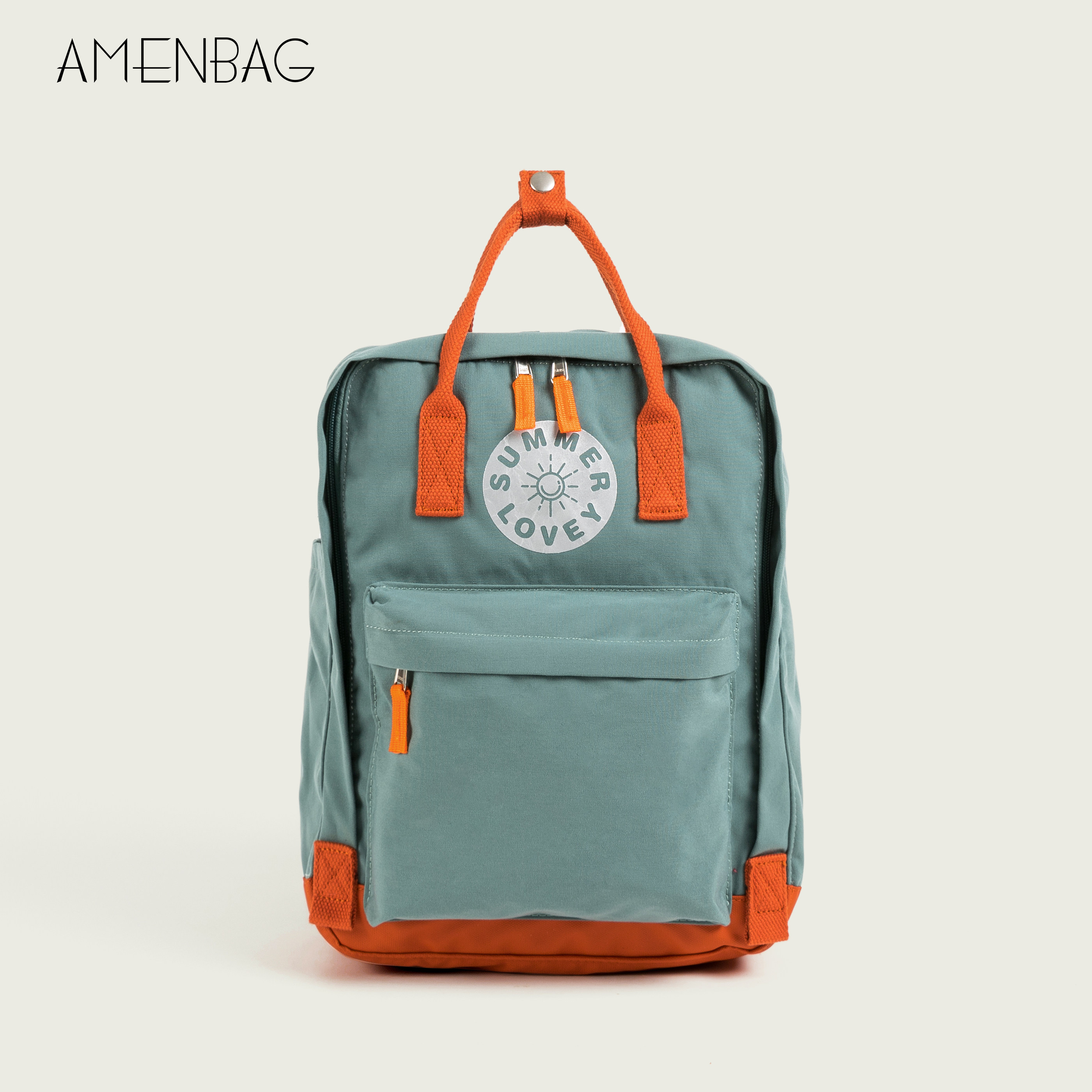 校园字母新款男女户外防水轻便双肩包帆布旅行包学生书包文件背包