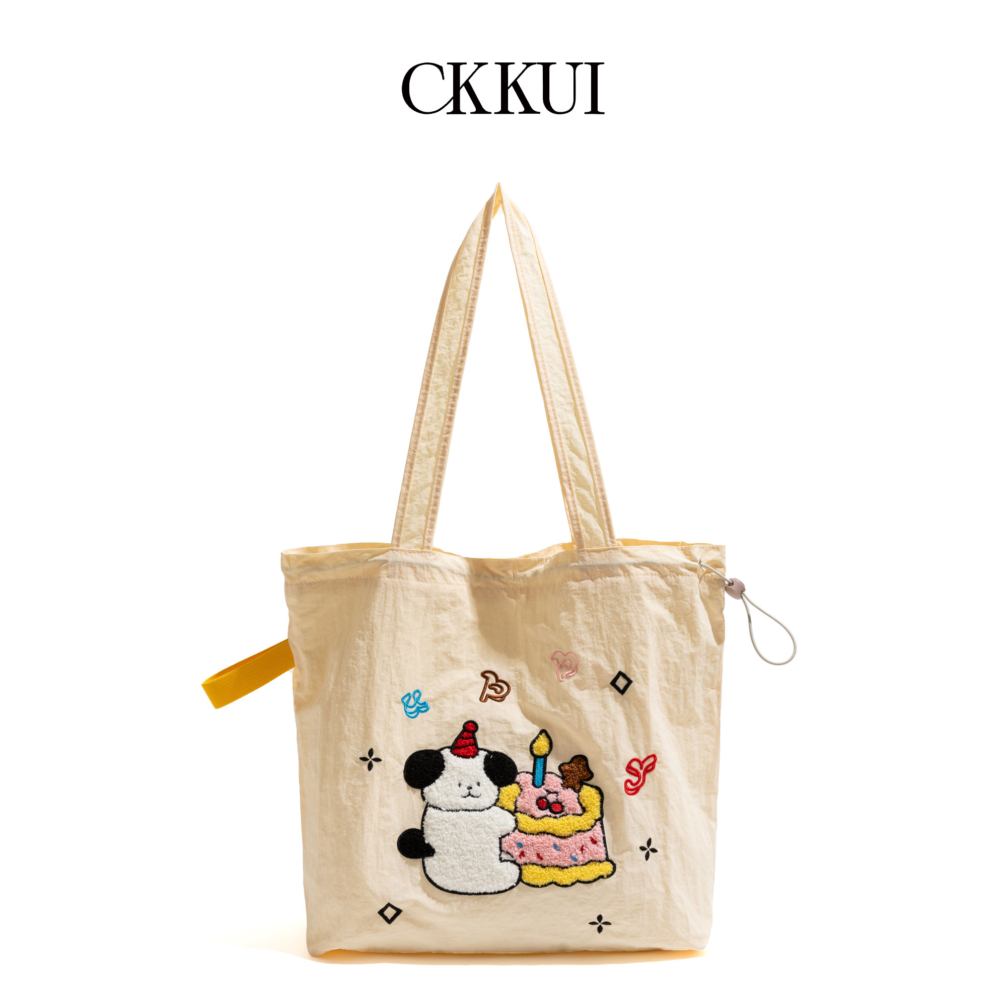 CKKUI卡通刺绣帆布包包女款