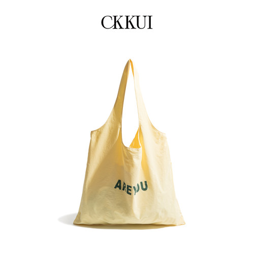 CKKUI韩系多巴胺帆布黄色包包