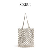 2025年新款 小众串珠包包女式 单肩包百搭托特包 韩系博主同款 CKKUI