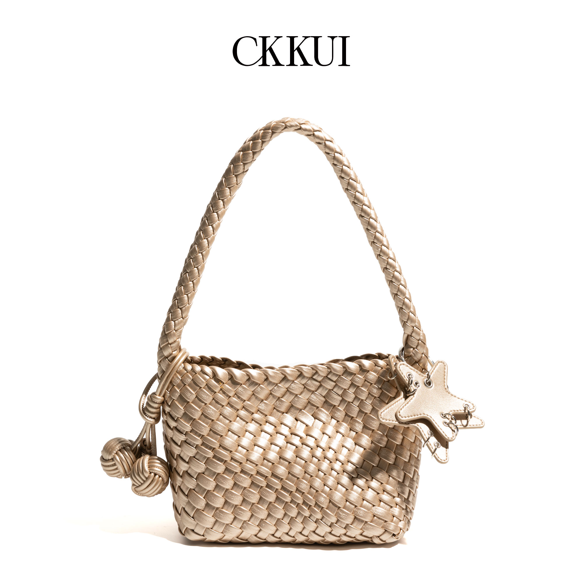 CKKUI韩系简约手工编织包包女款